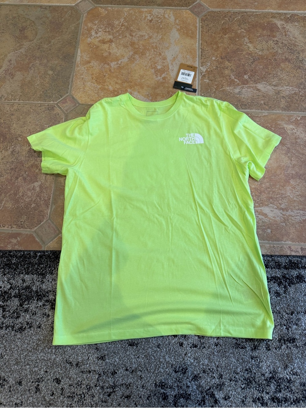 The North Face Men’s Lime Green Short Sleeve Logo Tee